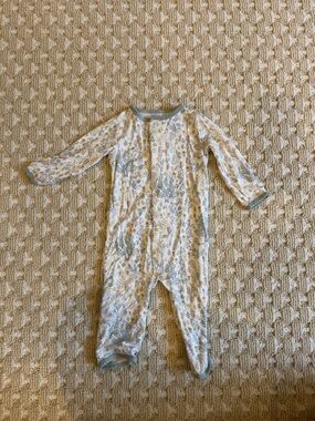 Magnetic Me Blue and White Floral Footed One-Piece